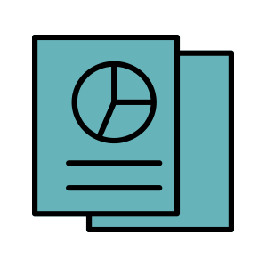 report pie chart icon teal
