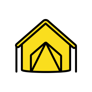 tent temporary shelter icon