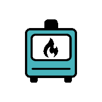 fire place icon green