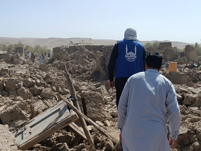 islamic relief teams in afghanistan visiting the city of herat which was affected by the 6.3 earthquake