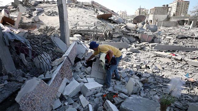 Widespread destruction of buildings in Gaza