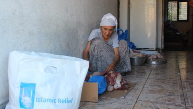 julians mother preparing qurbani meat