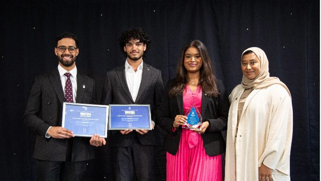 a group of winners receiving their awards at islamic relief's lifesavers award ceremony