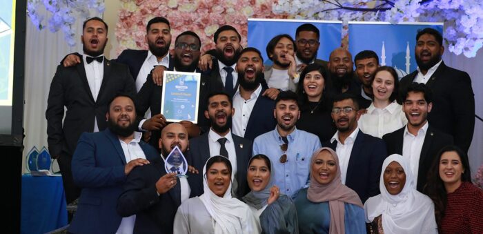 Islamic relief staff/ volunteers at award ceremony