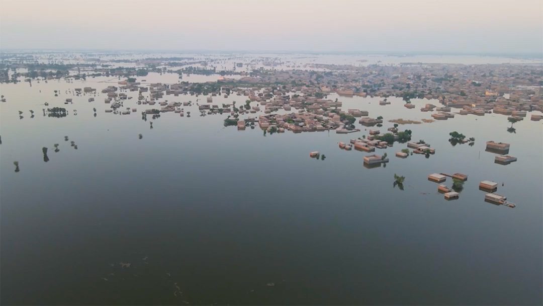 Pakistan floods aerial